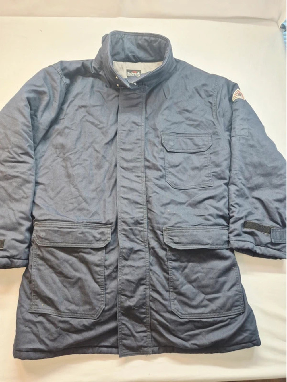 Bulwark Mens 3XL FR Heavyweight Deluxe JLP8 Safety Work Jacket Blue